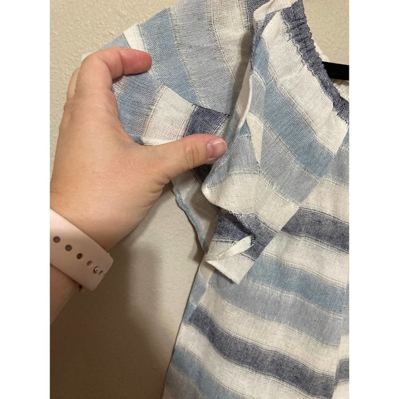 Ganji LA Striped Off The Shoulder Blouse Linen M - Picture 6 of 6